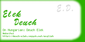 elek deuch business card